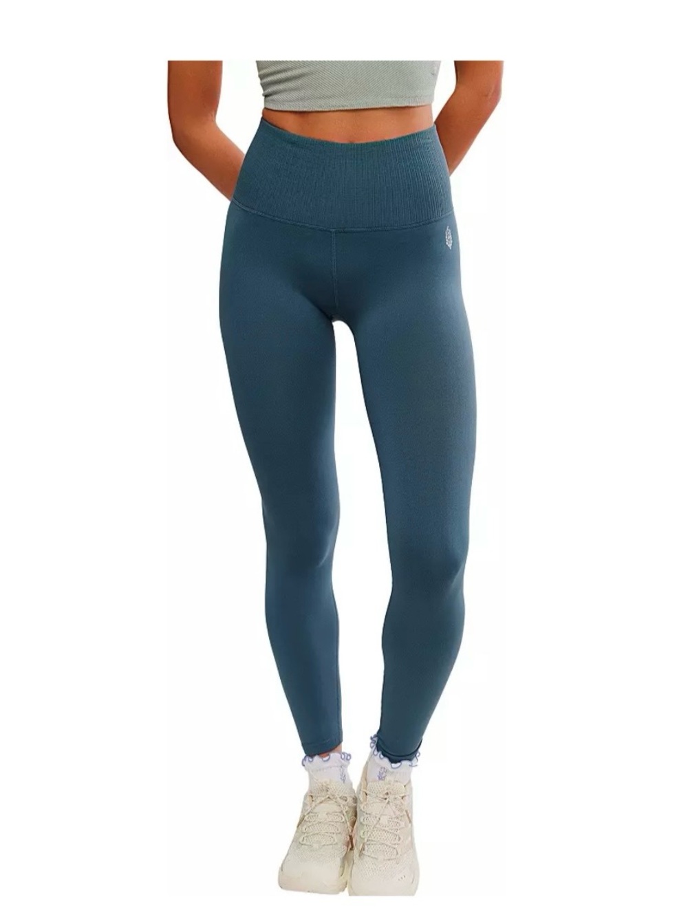 FP Movement Good Karma High Rise 7/8 Leggings Evergreen XS/S Seamless Yoga